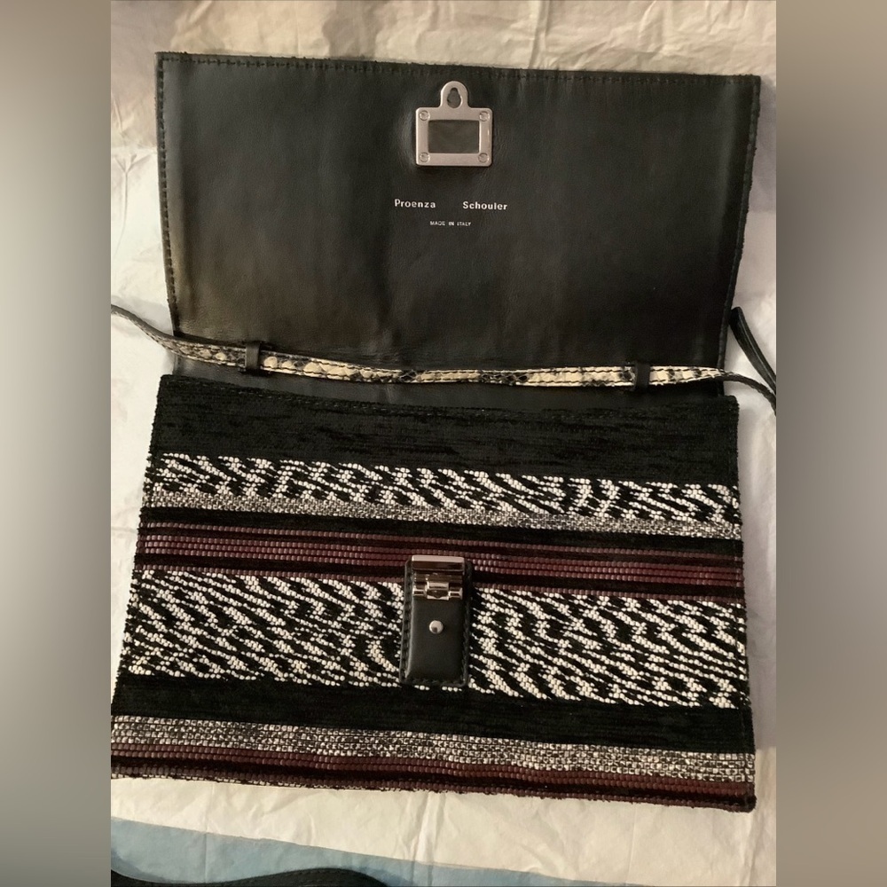 PROENZA SCHOULER Small Mixed Woven Black/Red Multicolor Lunch Bag NWOT​​​​ - Picture 6 of 14